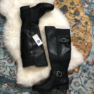 NWT BLACK MOTO RIDING STYLE BOOTS